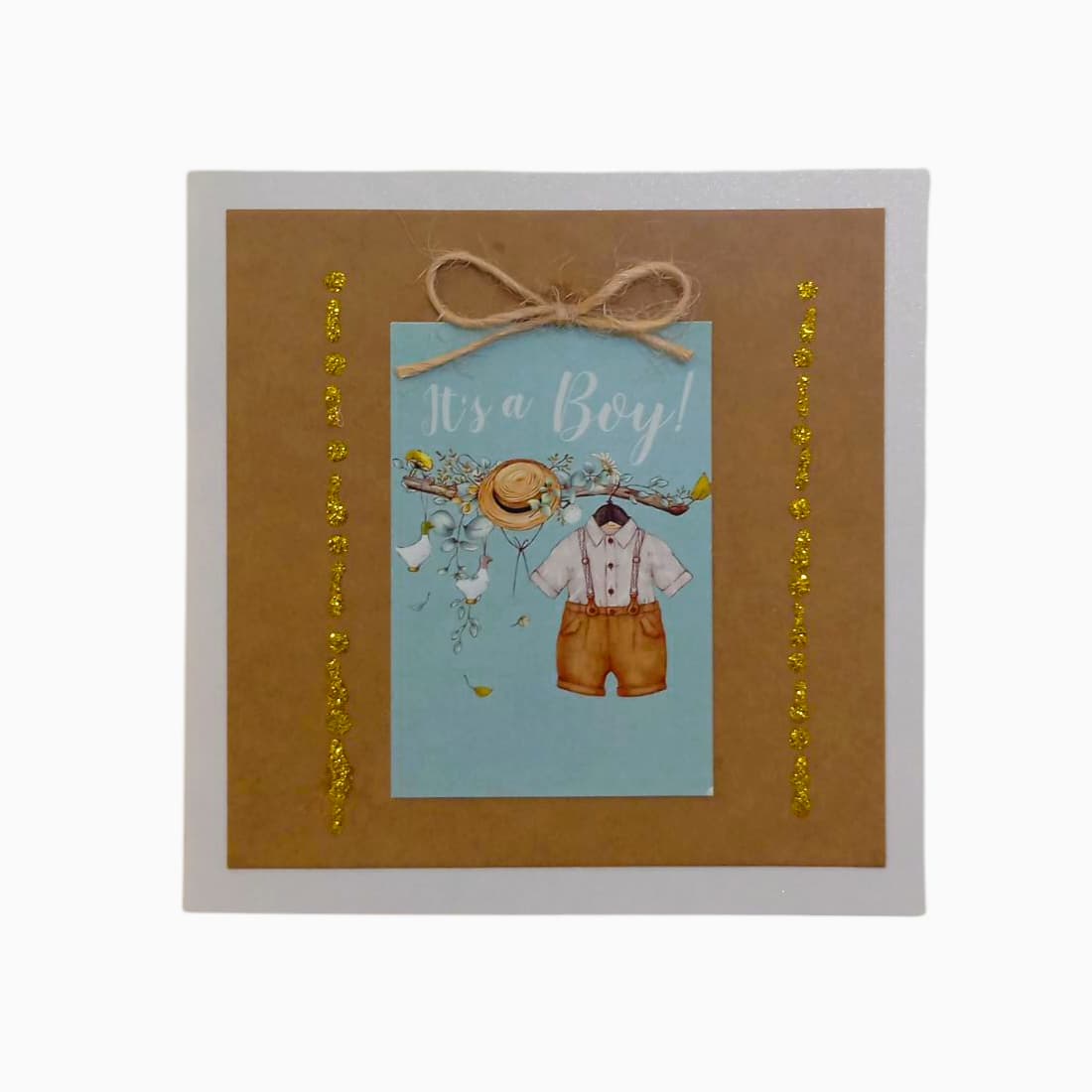 Greeting Card - It's a Boy (White)
