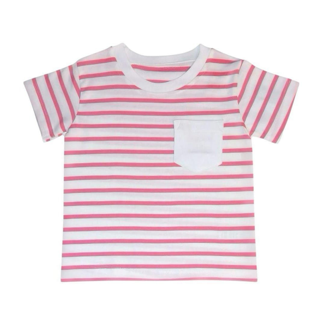 Pink & White Striped T-Shirt