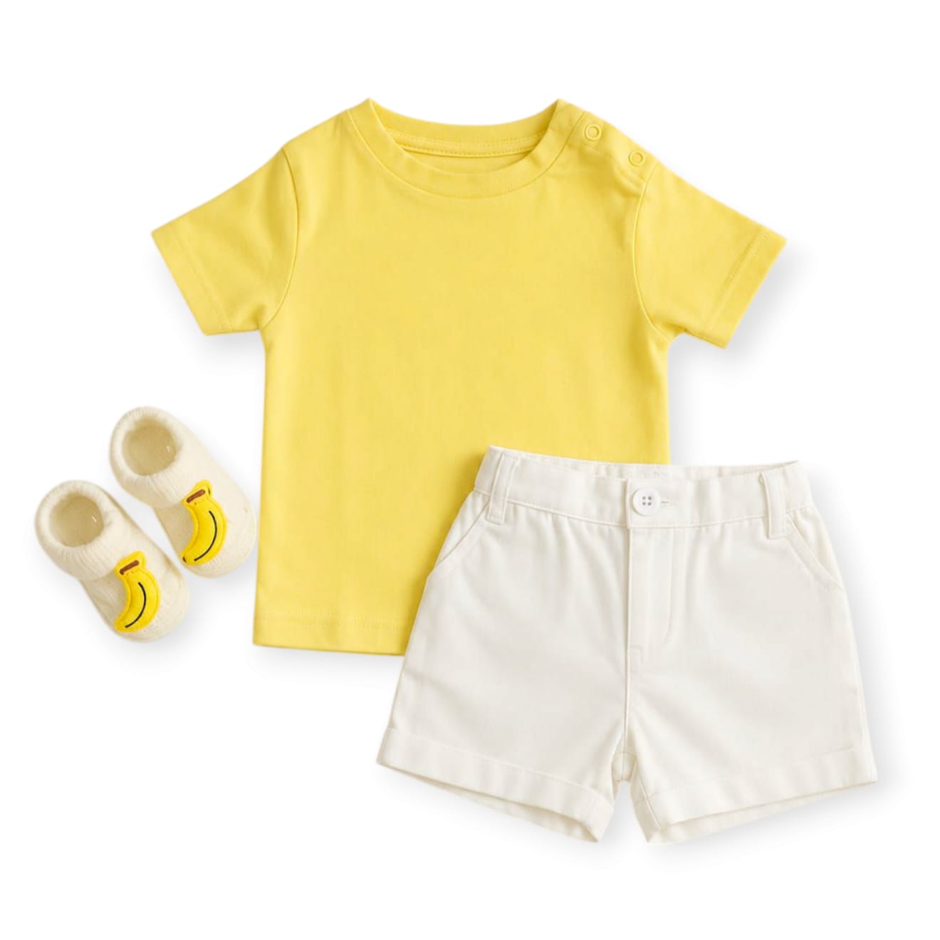 Yellow T-Shirt With White Short & Socks