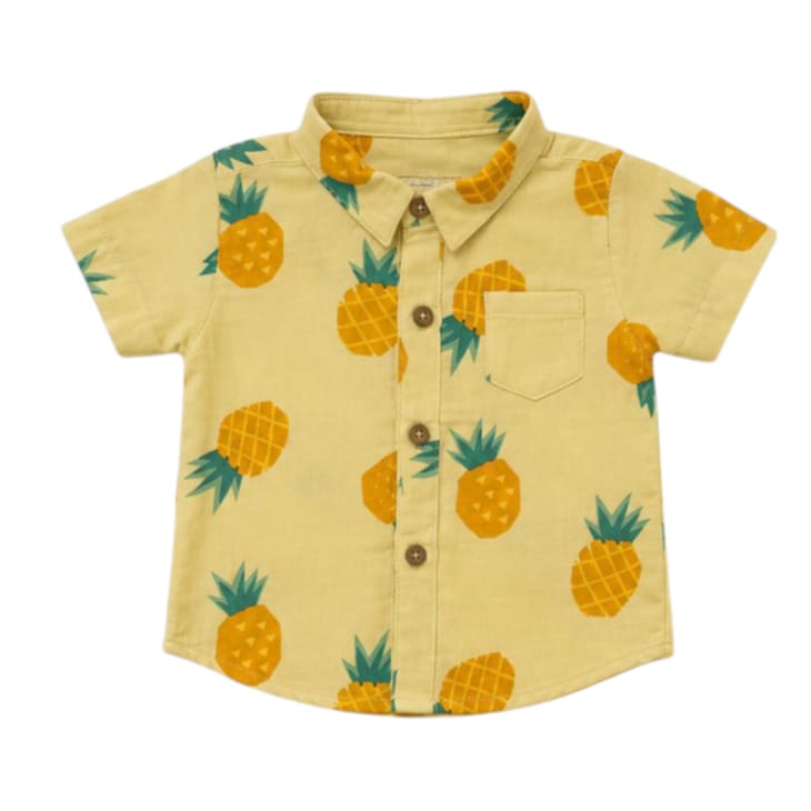 Pineapple Shirt & short Set - Yellow