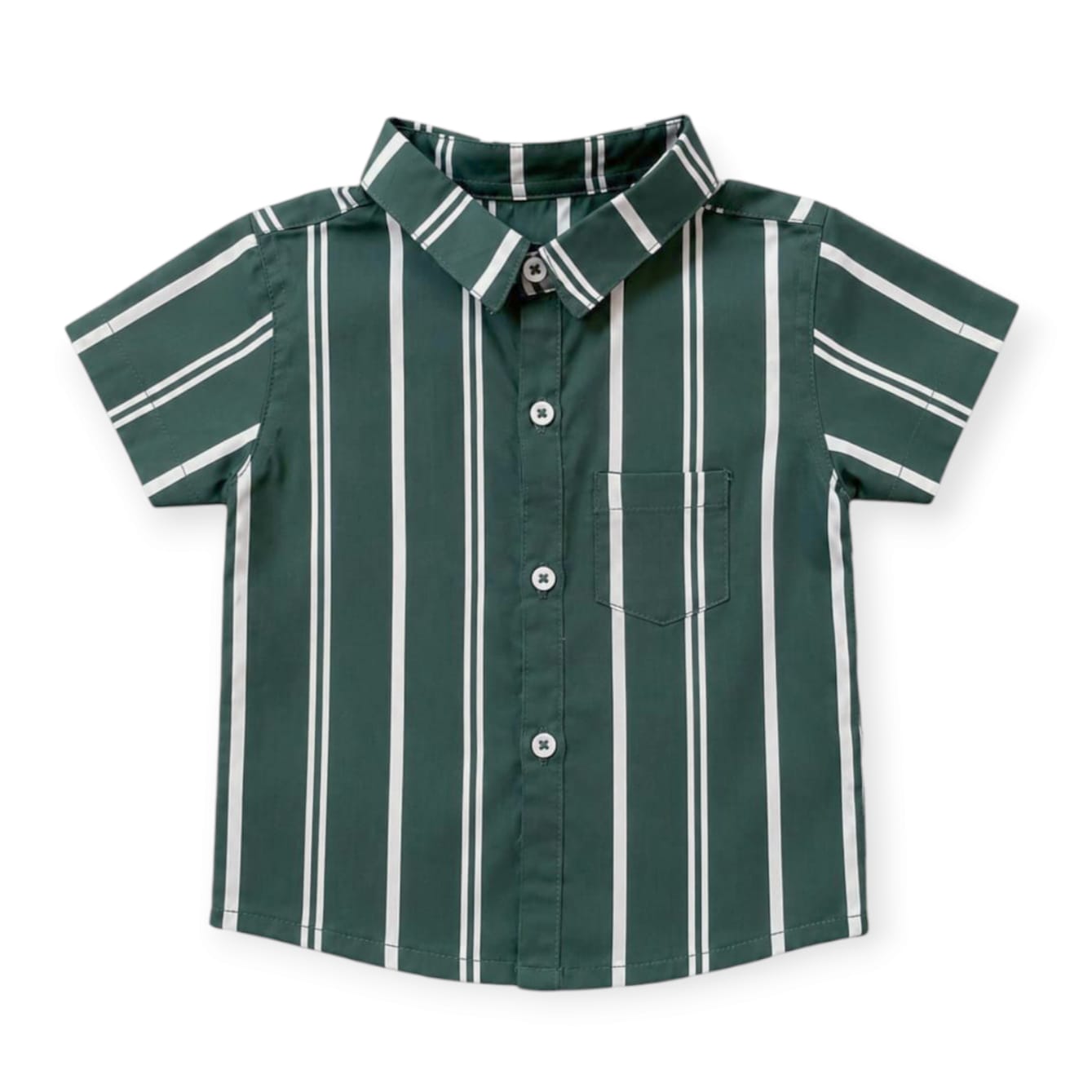 Striped Shirt - Green & White