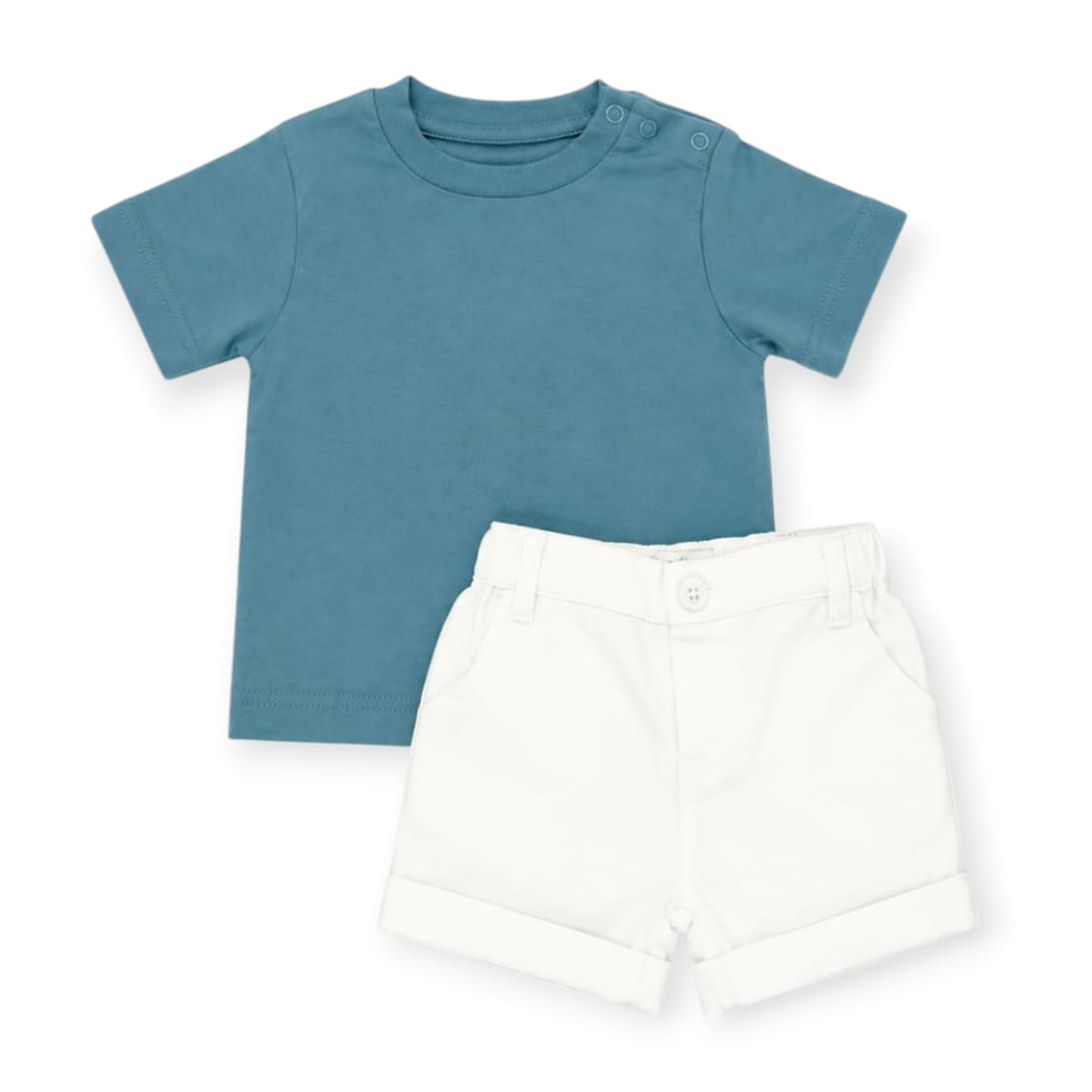 Green T-Shirt With White Short