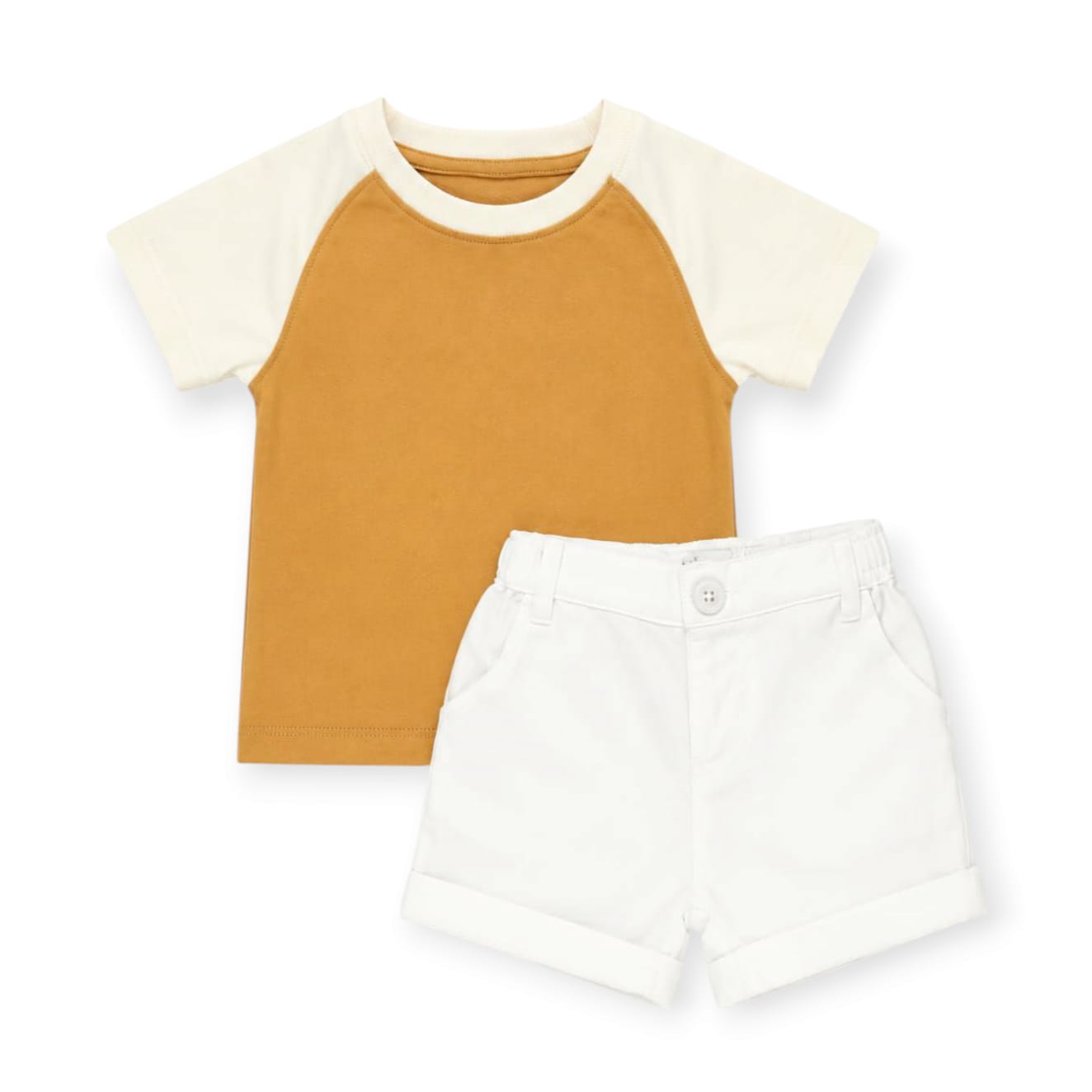 Copper Brown T-Shirt With White Short