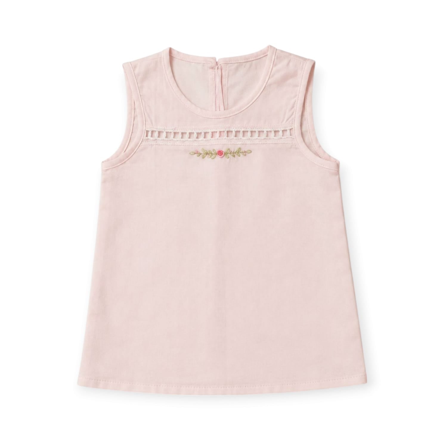 Blush Petal Sleeveless newborn Dress