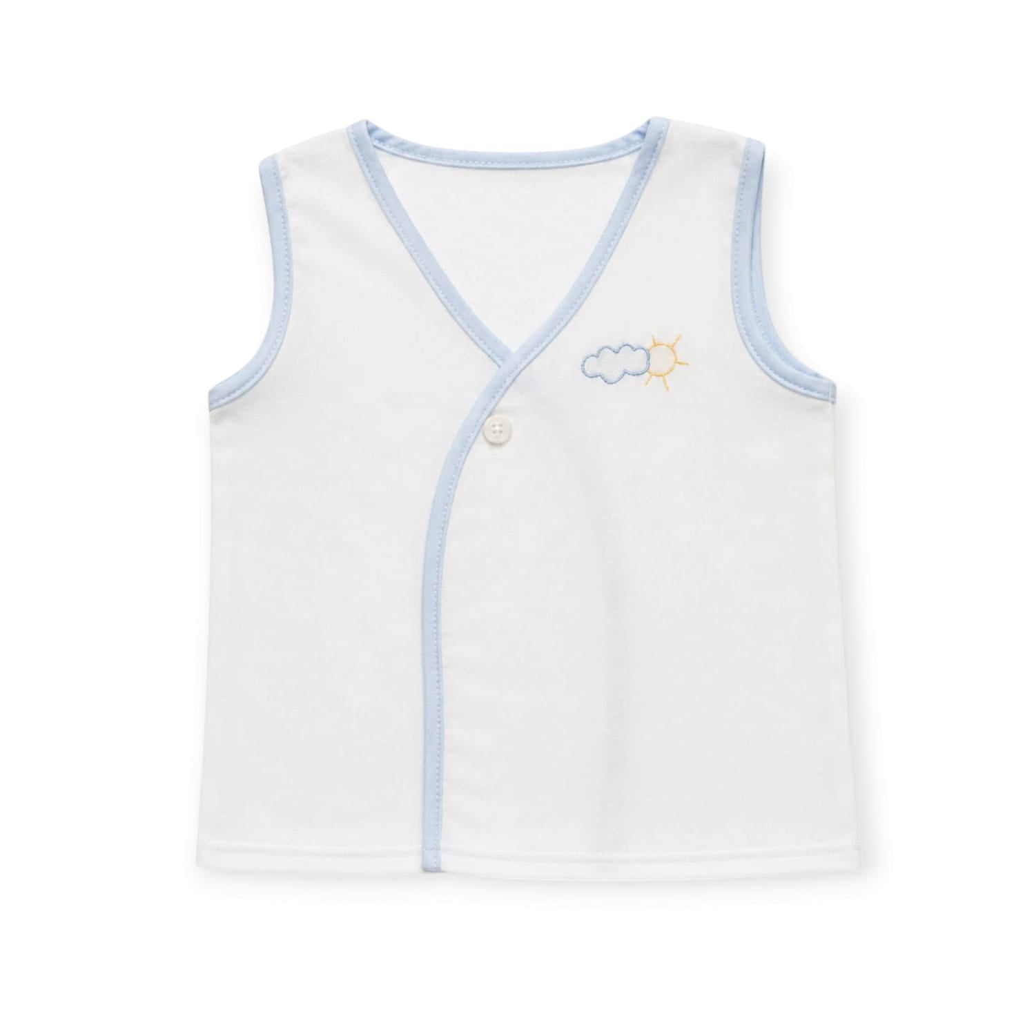 Cloudy Day Baby Shirt - Blue
