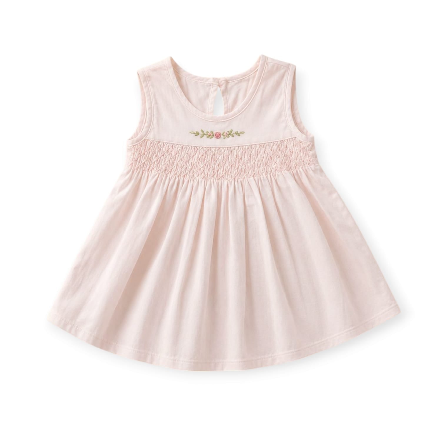 Newborn Smocked Dress - Peach