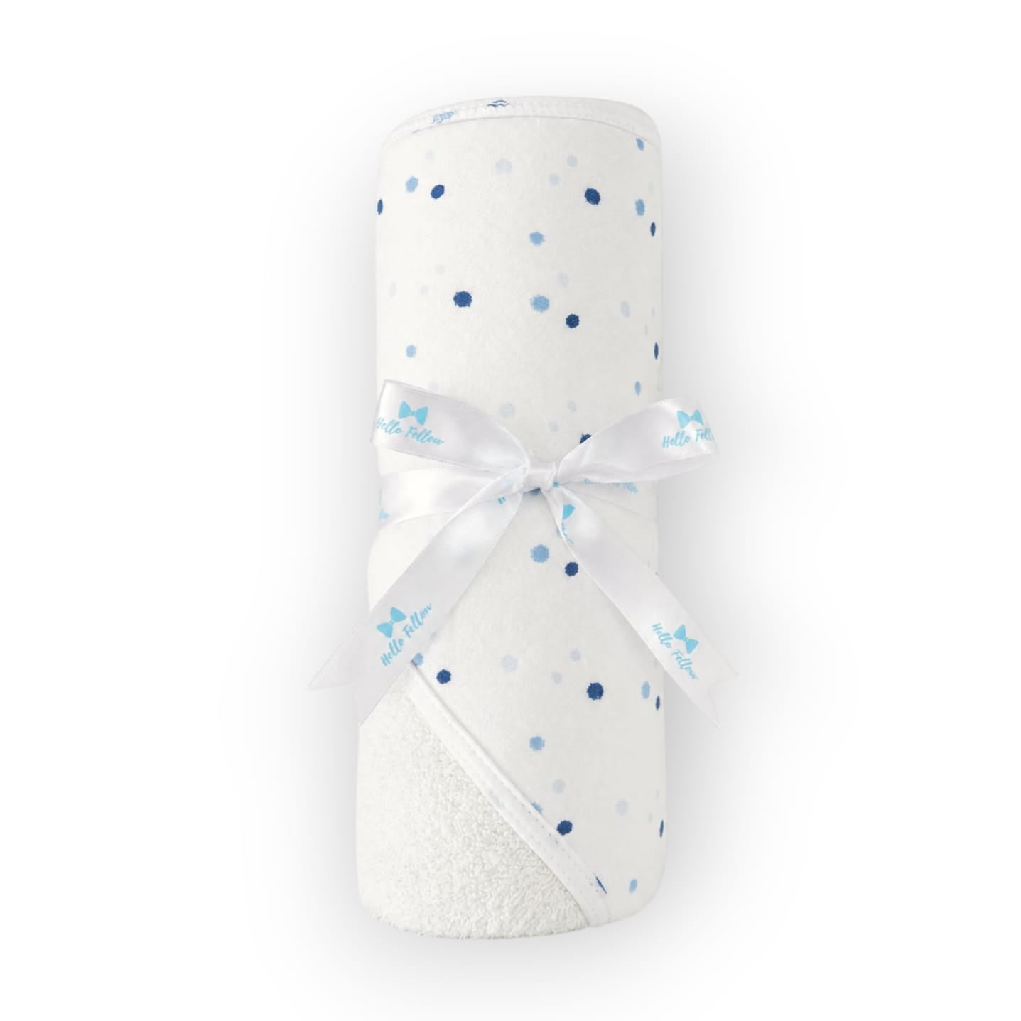 Hooded Towel - Blue Dotted