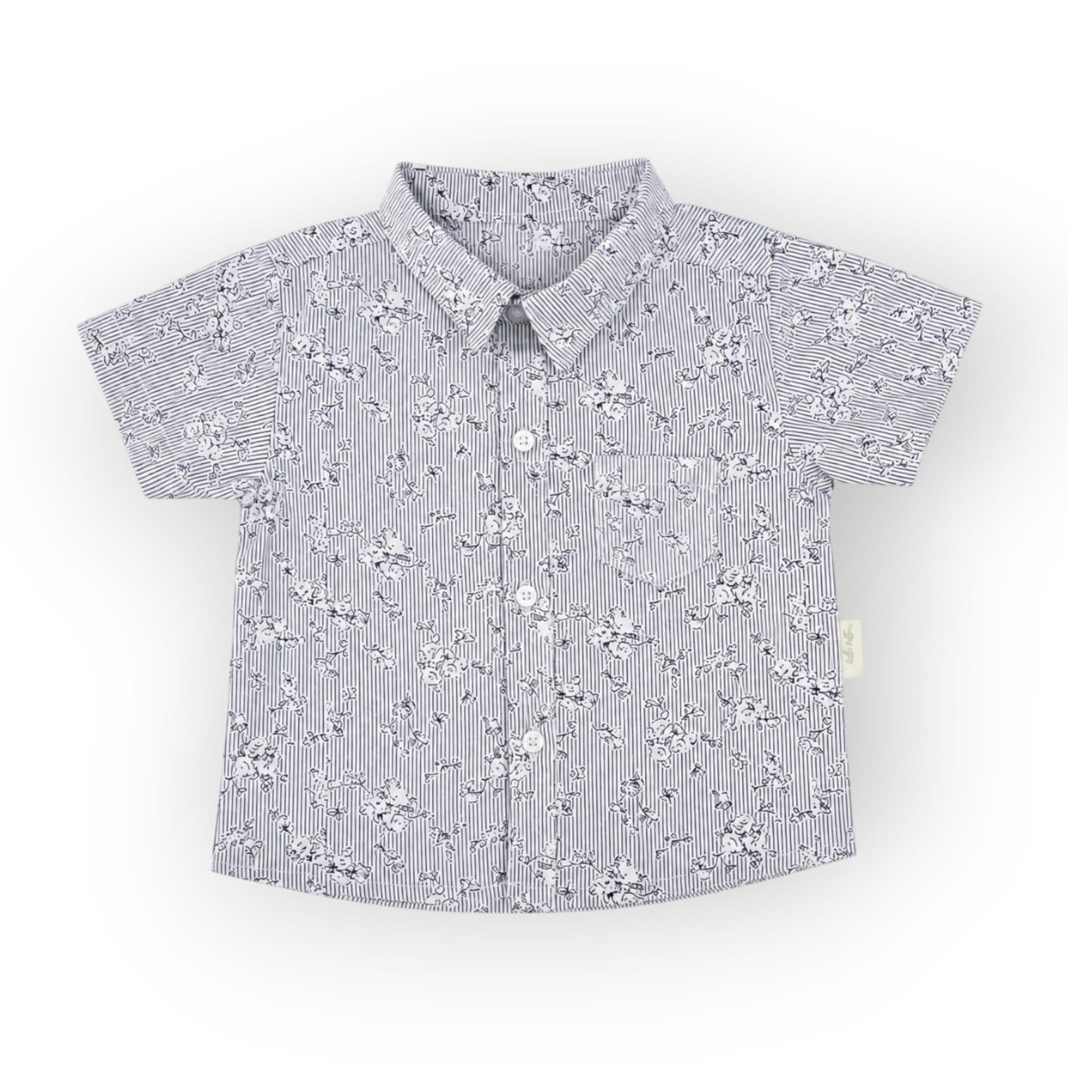 Black Printed Collar Shirt