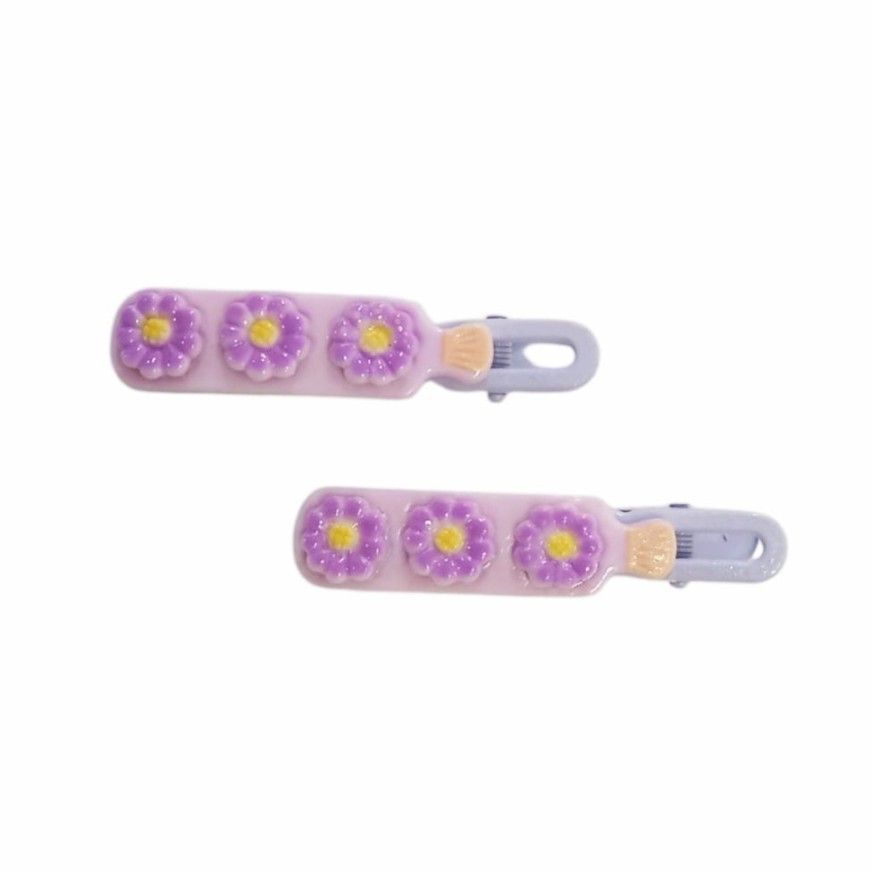 2pcs Hair Clips - Flowers