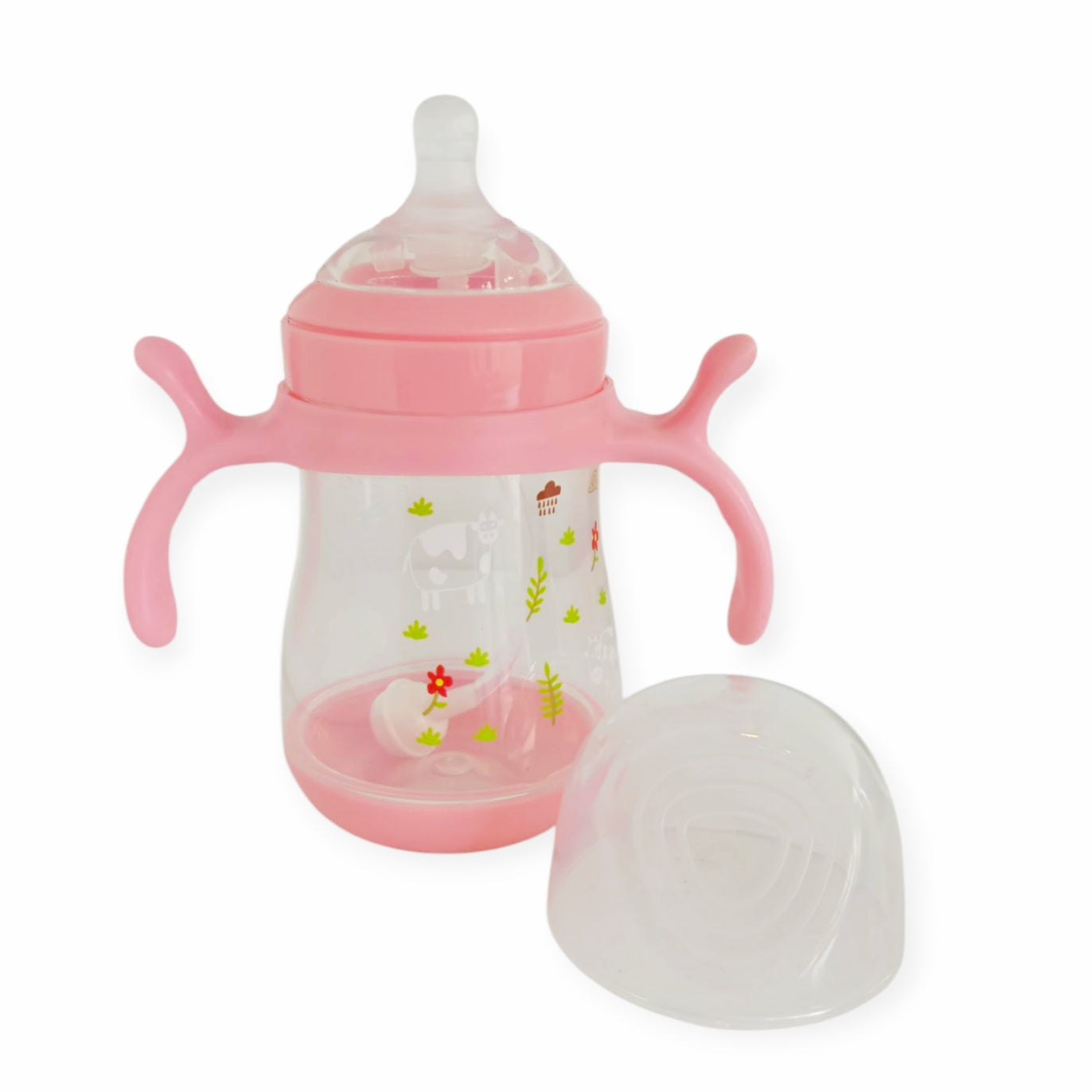 Silicone Antiinflation Feeding Bottle - Pink