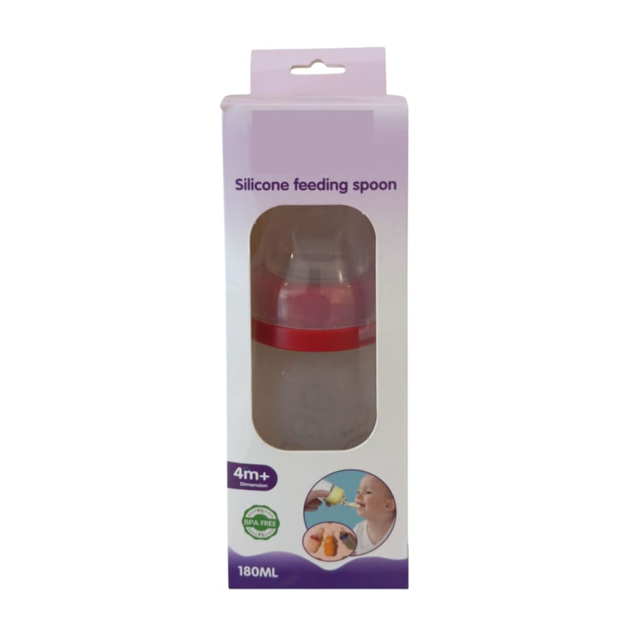 Silicone Feeding Spoon - Red