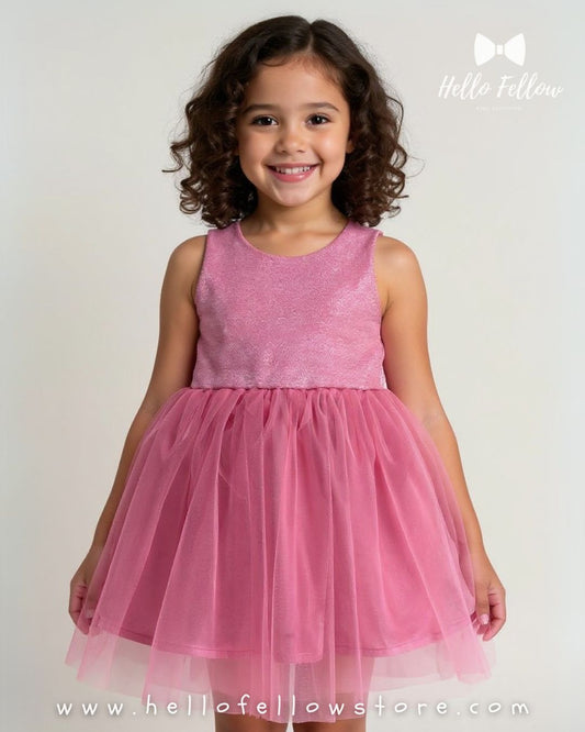 Petal Pink Sleeveless Party Dress