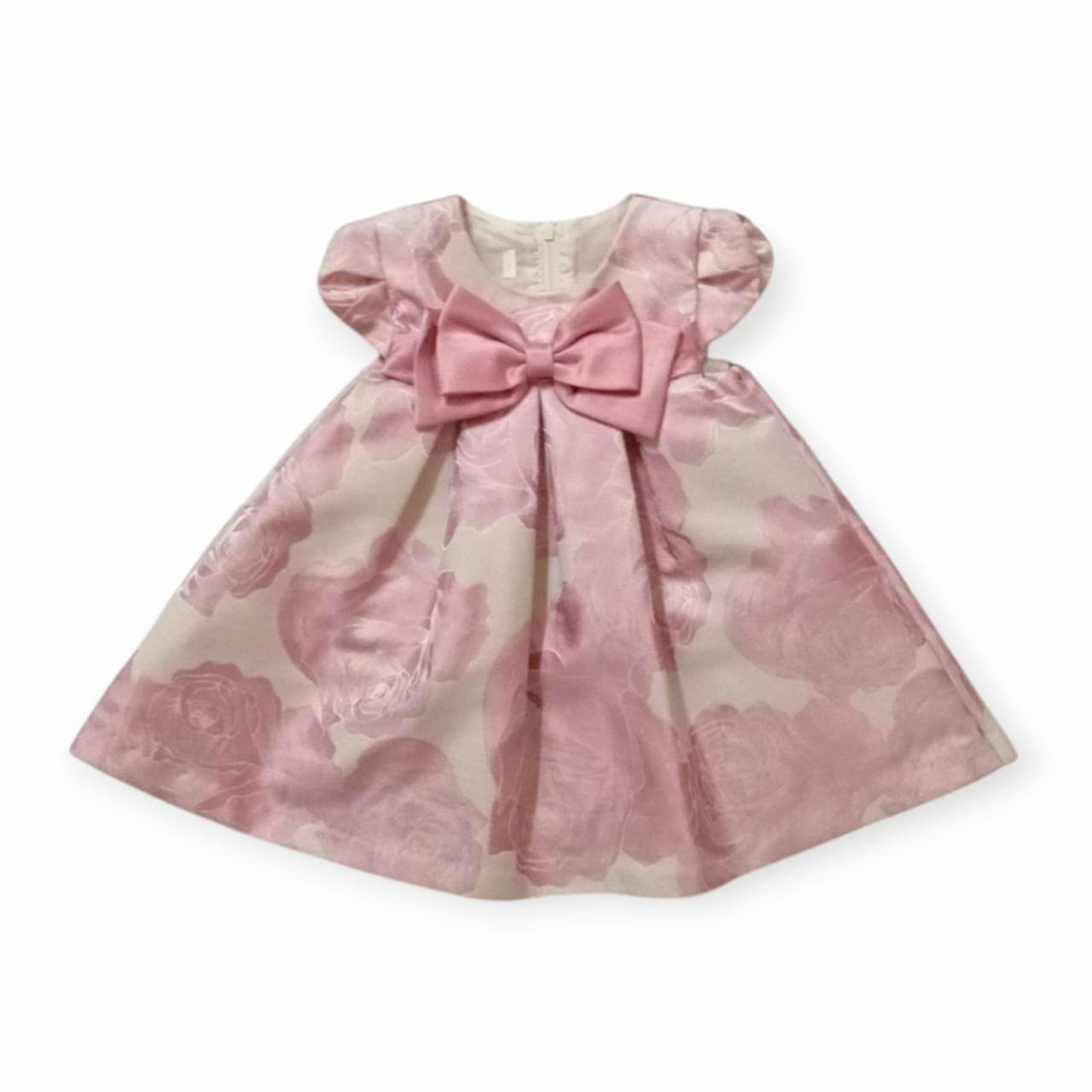 Floral Party Dress-Salmon Pink