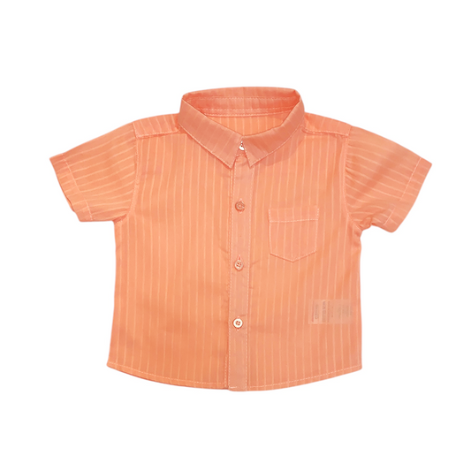 Boy's Collar Shirt - Orange