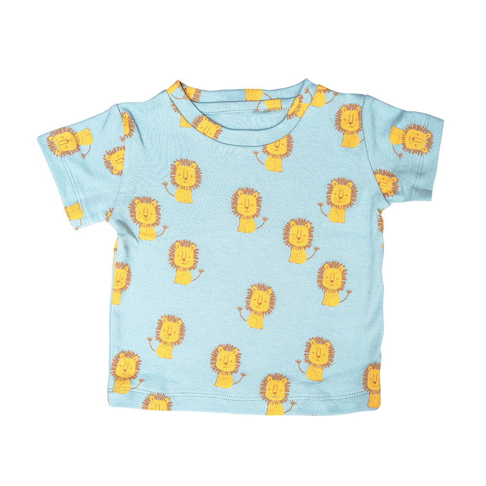 Printed Cotton T Shirt - Blue