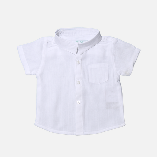 White Collar Short Sleeve Shirt