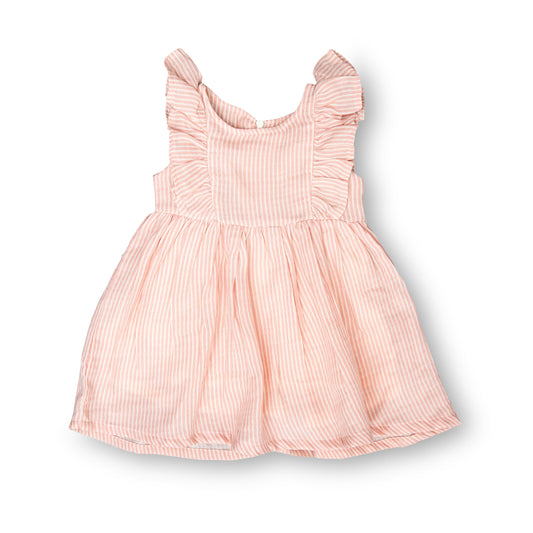 Girl's Peach Frill Frock
