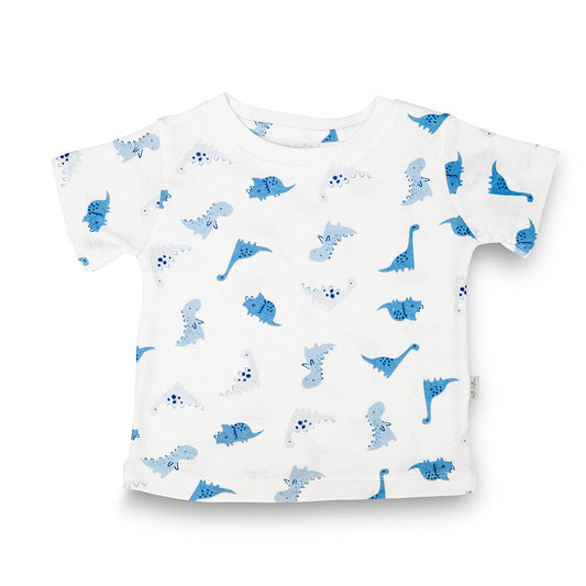 Blue Dino Printed T shirt