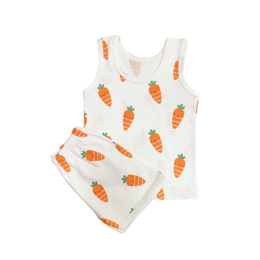 Baby Skinny with Short Set - Carrot Printed