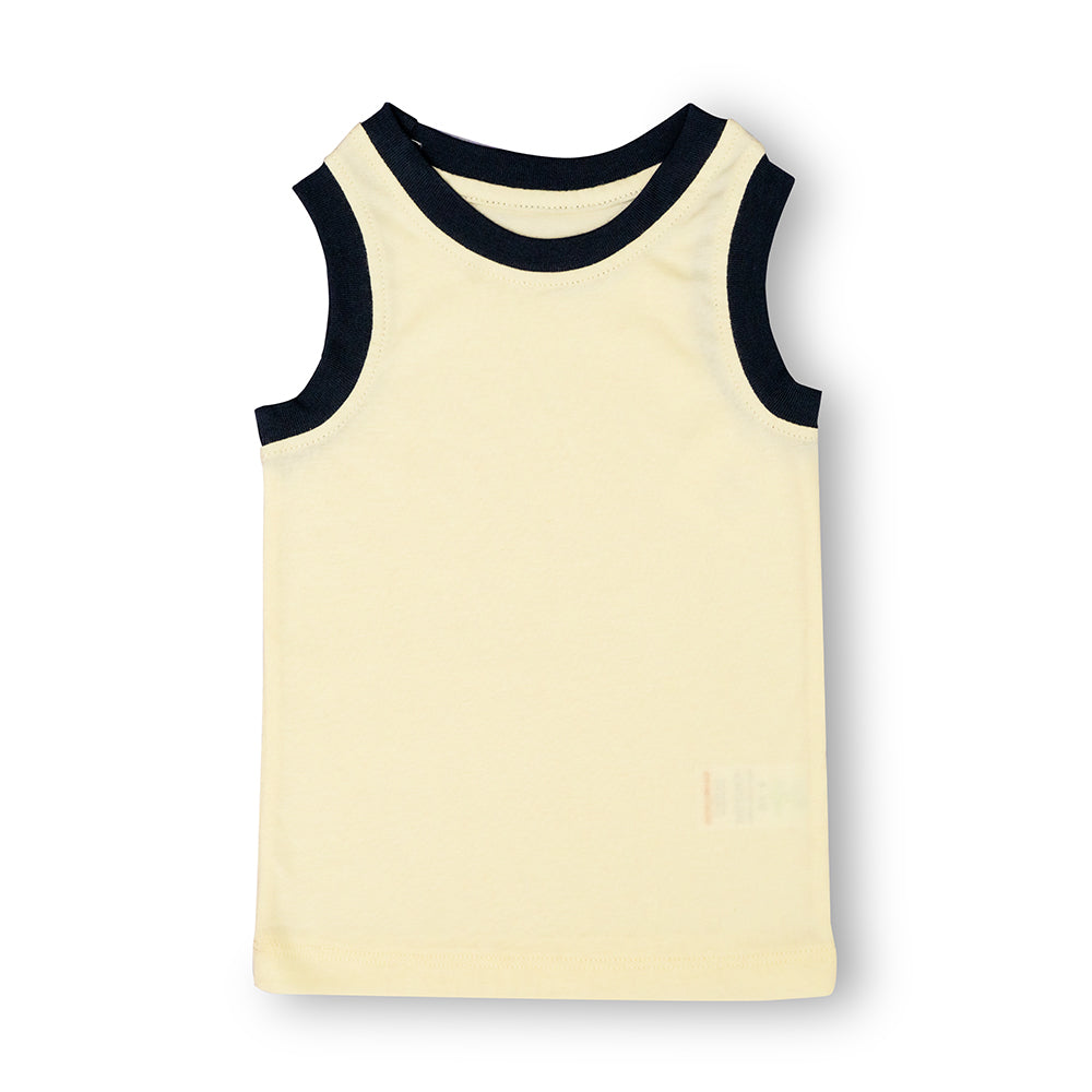Sleeveless T Shirt - Beige