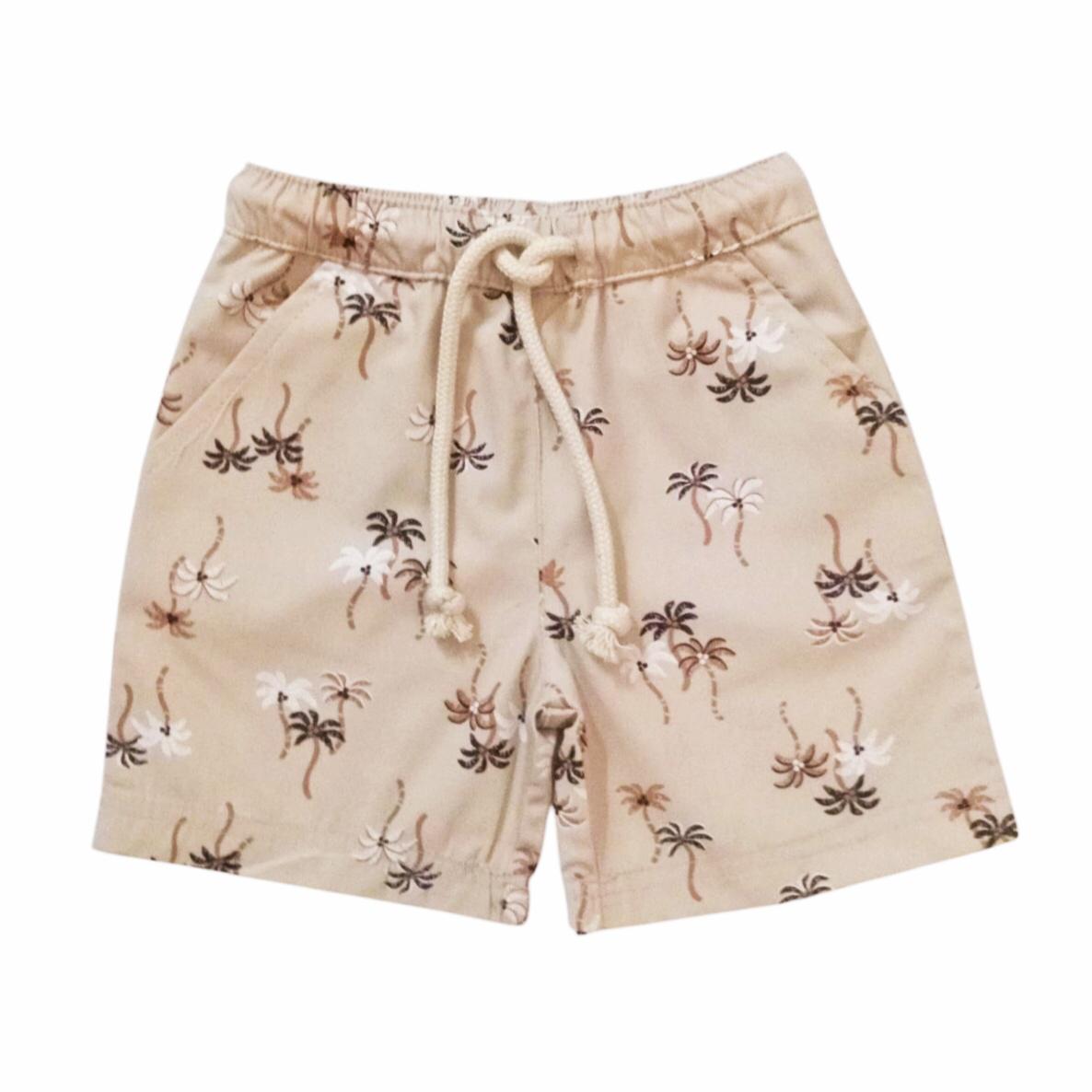 Coconut Tree Printed Short - Beige