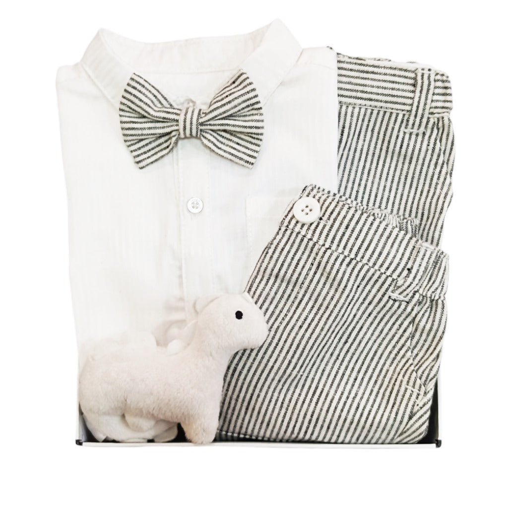 New Born Baby Boy Gift Hamper - Black Striped