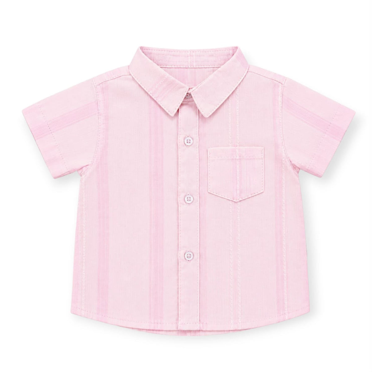Pink Dobby Stripe Shirt