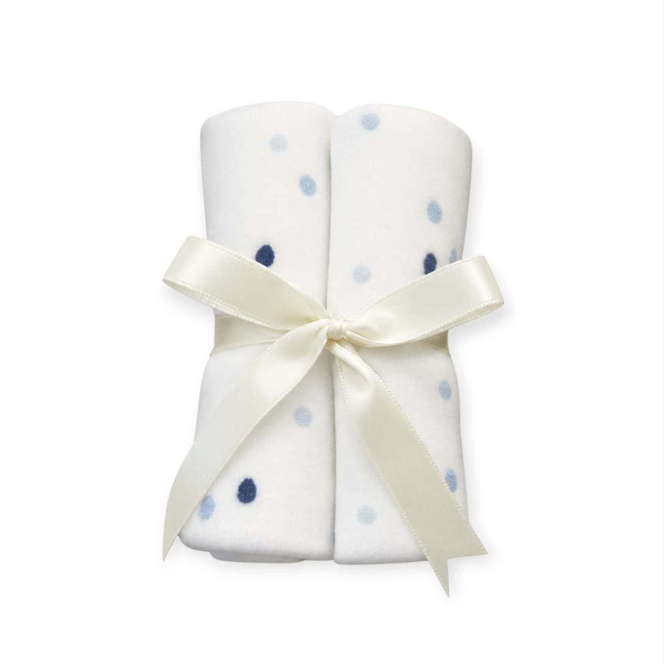 Wash Cloths 3pcs - Blue Dotted