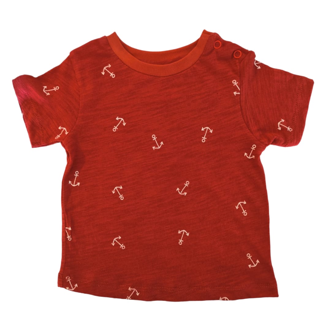 Anchor Printed T Shirt - Red