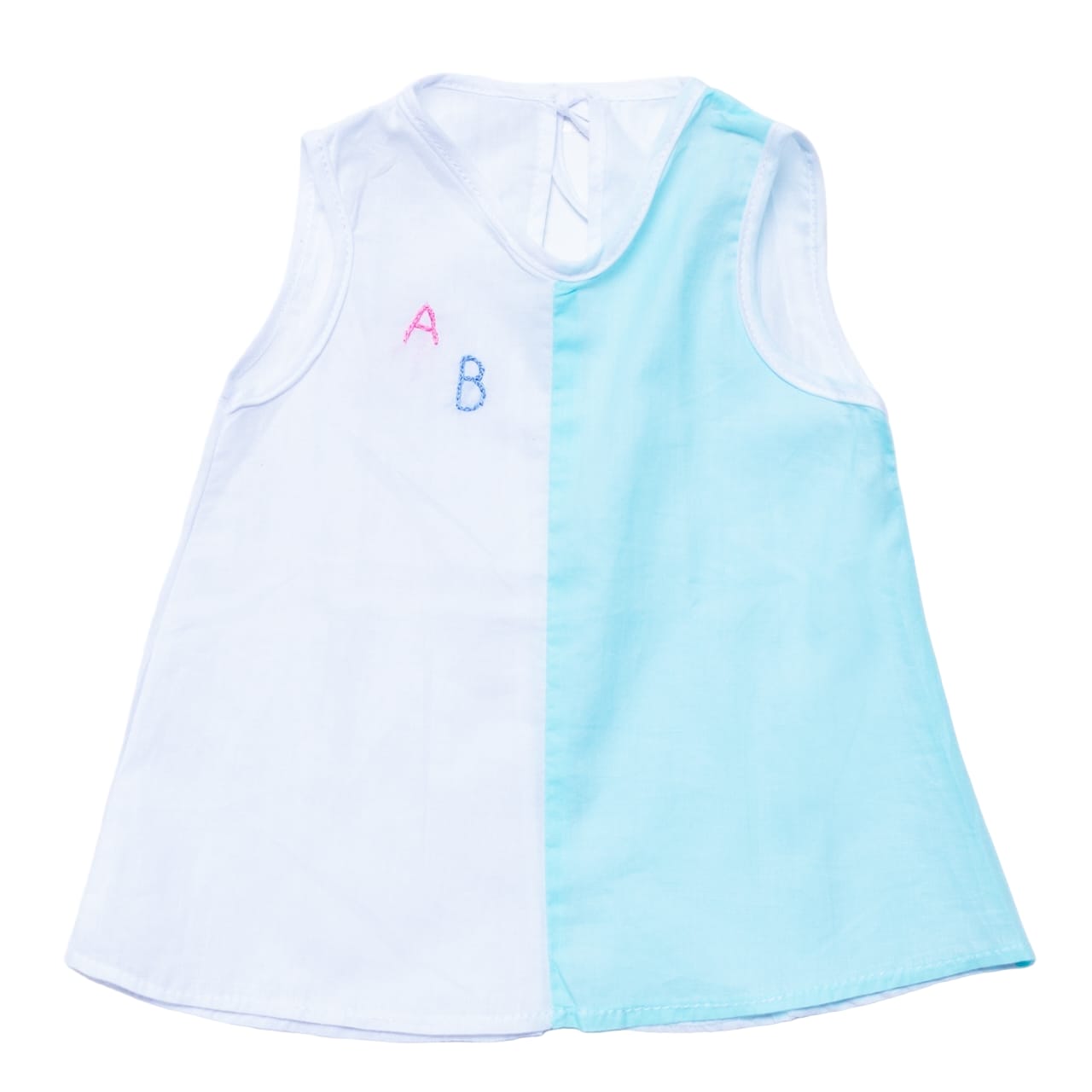Two Color Baby Shirt - Letter Embroidered
