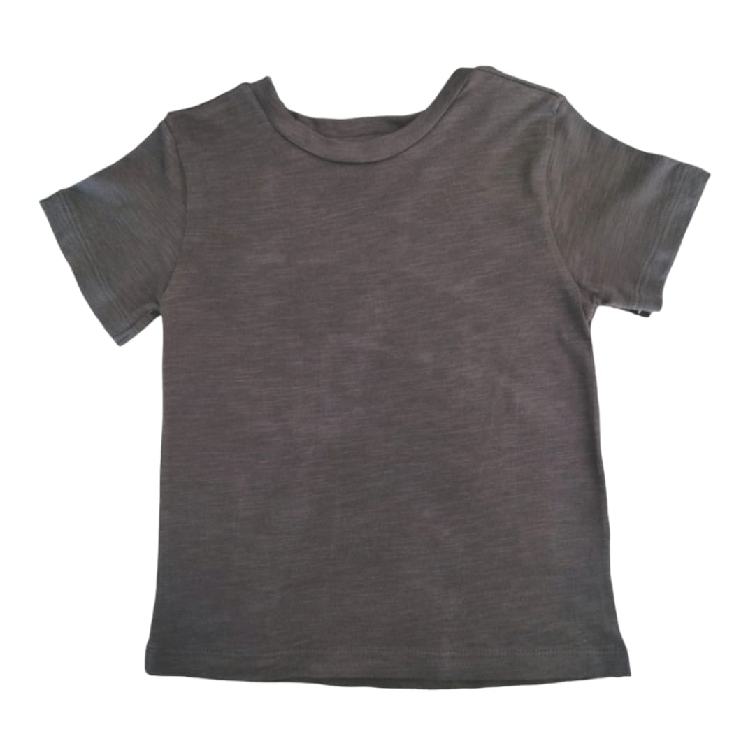 Boy's Plain T Shirt - Ash Gray