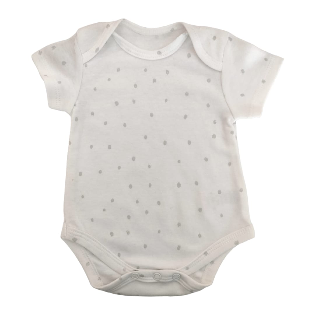 Baby Body Suit - Gray Dotted