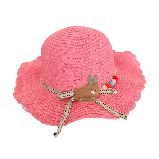 Girl's Straw Hat - Pink