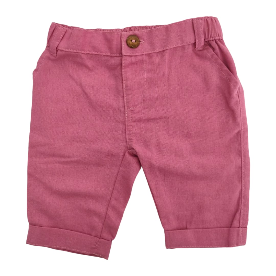 Baby Linen Pant - Pink