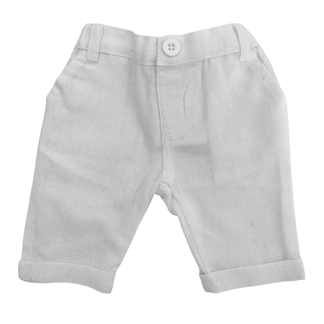 Boy's Linen Pant - White