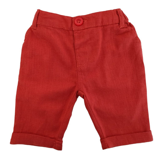 Boy's Linen Pant - Red