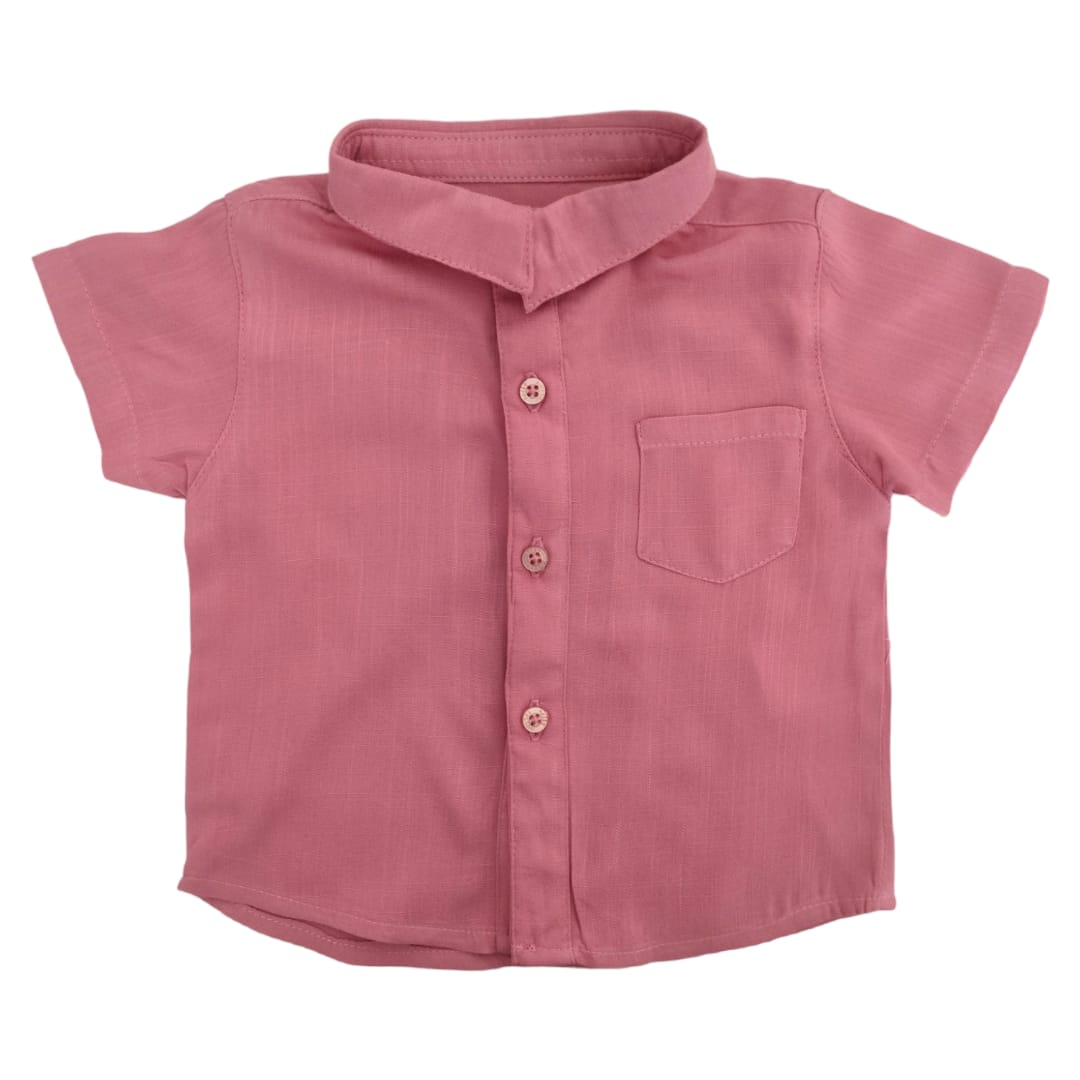 Boy's Collar Shirt - Peach