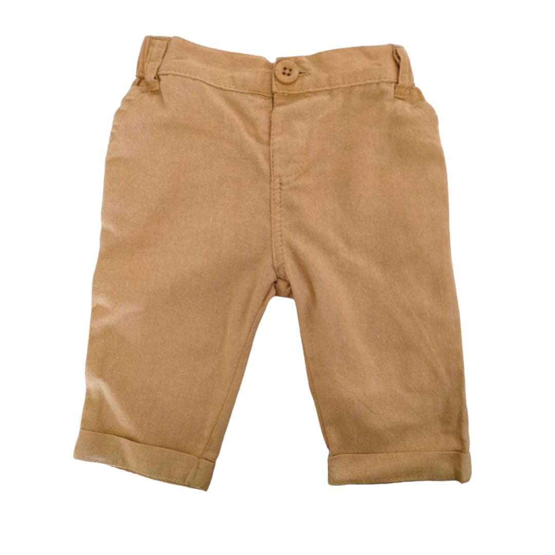 Boy's Linen Pant - Beige