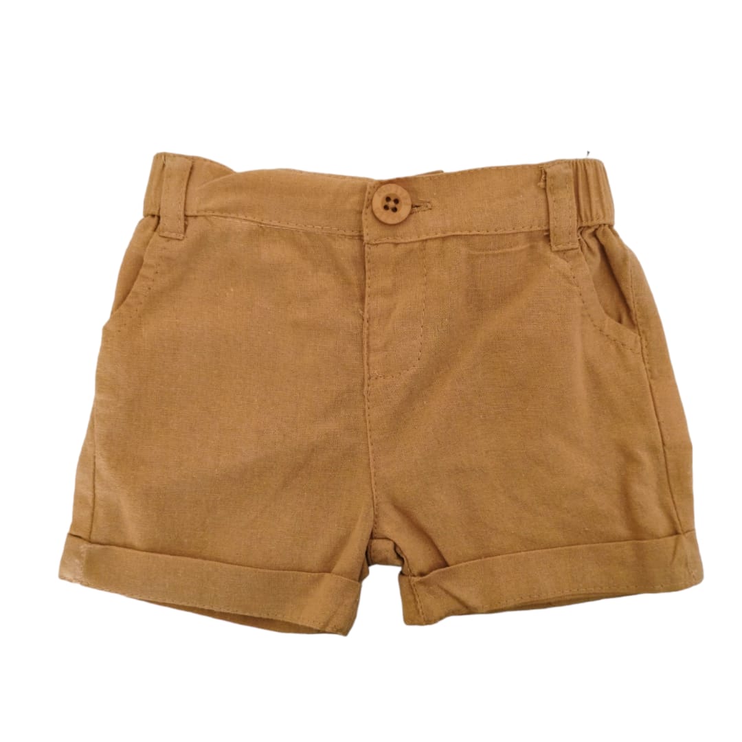 Boy's Linen Short - Beige