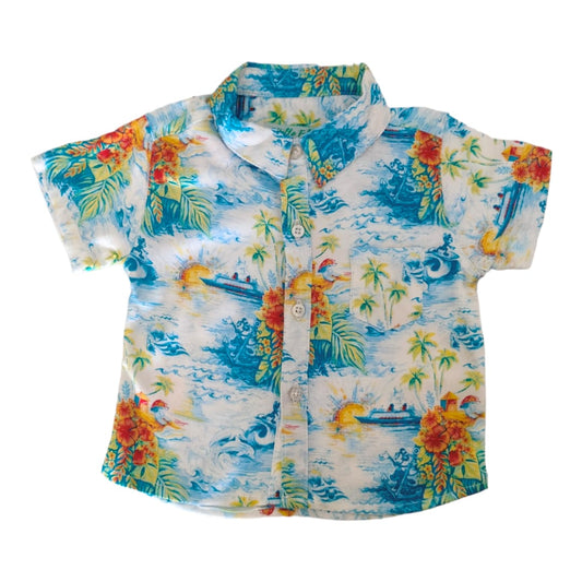 Boy's Collar Shirt - Floral Theme