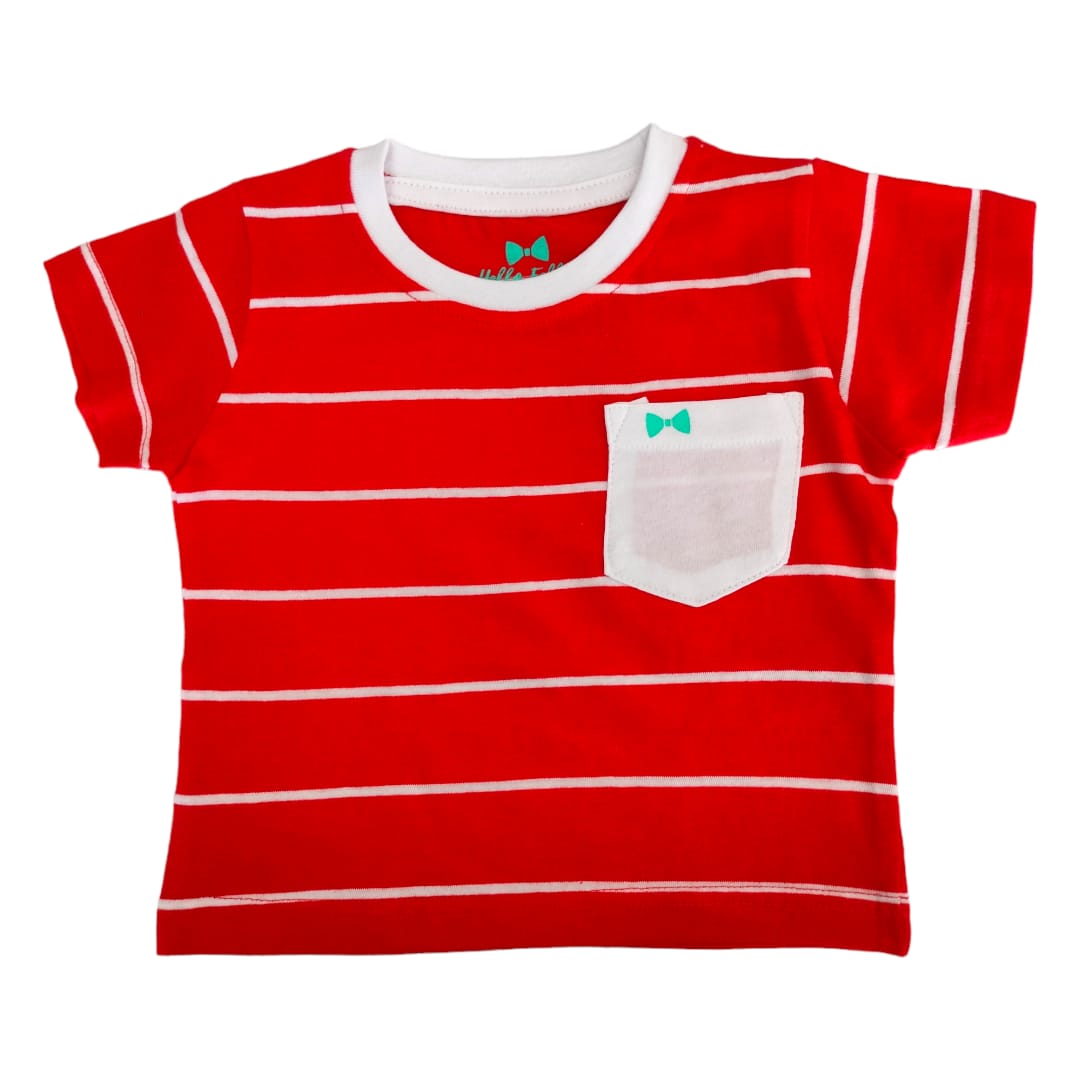 Boy's T Shirt - Red Stripe