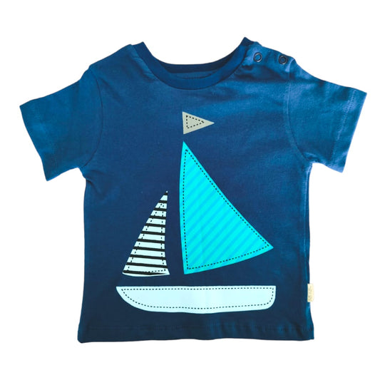 Boy's T Shirt - Sailboat Printed