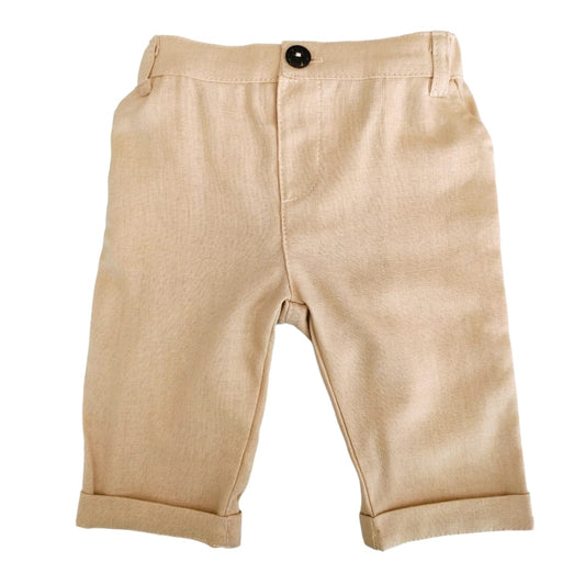 Boy's Linen Pant - Cream