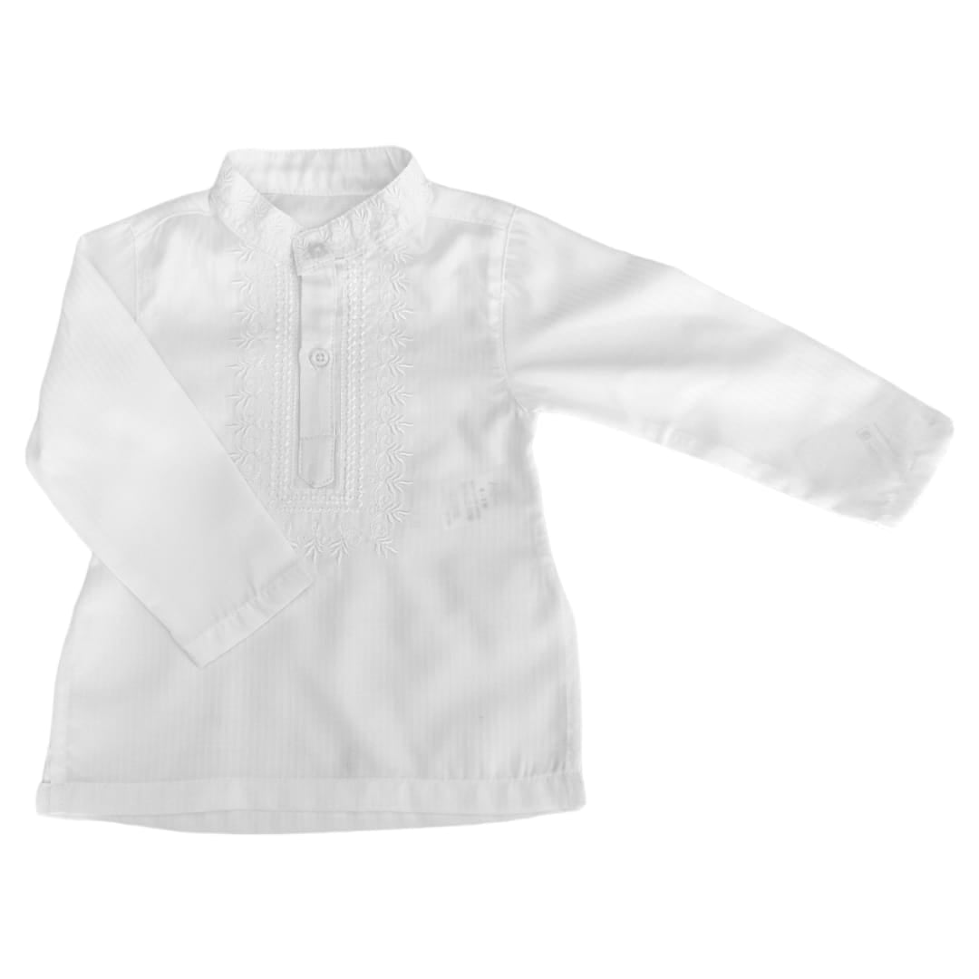 Boy's Kurtha Top - White