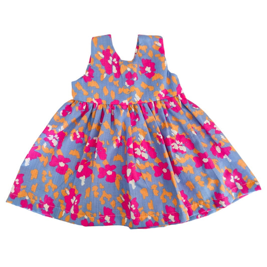 Baby Girl's Sleeveless Dress - Flowery Theme