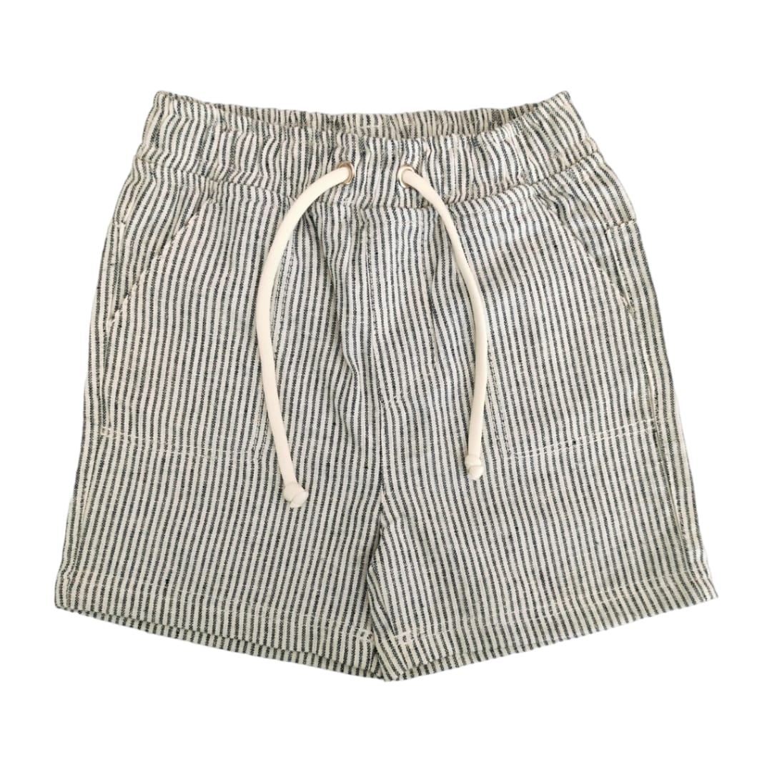 Baby Stripe Elastic Short - Gray