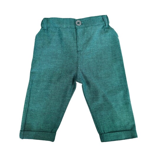 Boy's Linen Pant - Green