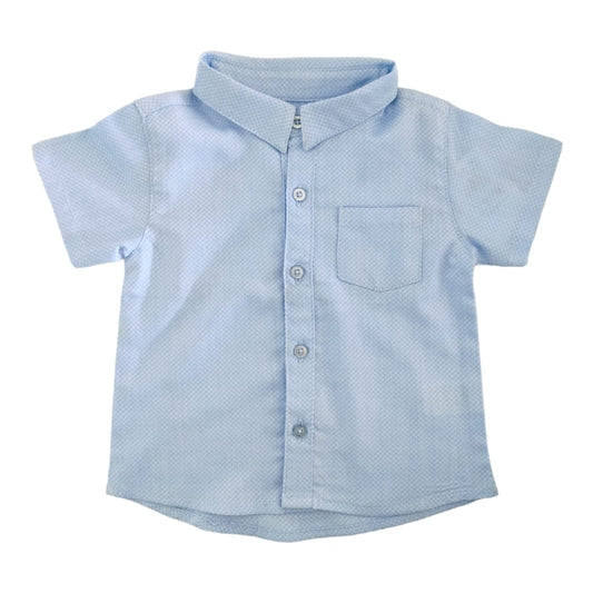 Boy's Design Collar Shirt - Blue