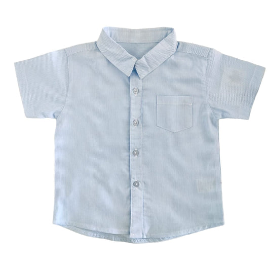Boy's Collar Line Shirt - Blue