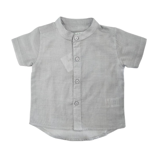 Boy's Chinese Collar Shirt - Gray